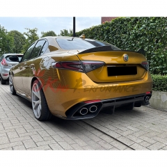 OEM Style Carbon Fiber Rear Diffuser For Alfa Romeo Giulia Quadrifoglio 2016-2023
