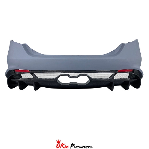 GTAM Style Half Carbon Fiber Rear Bumper For Alfa Romeo Giulia 2016-2023