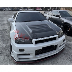 GTT to GTR Nismo Z-tune Style Glass Fiber Full Set Body Kits For Nissan R34 GTT 1998-2002