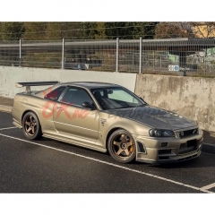 Nismo Z-Tune Style Glass Fiber Front Bumper & Under Lip For Nissan R34 GTR 1998-2002