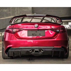 GTAM Style Half Carbon Fiber Rear Bumper For Alfa Romeo Giulia 2016-2023
