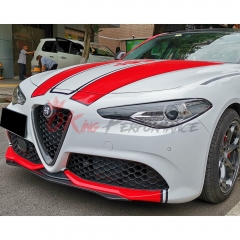 Quadrifoglio Style Carbon Fiber Front Lip For Alfa Romeo Giulia Sport Milano 2016-2023