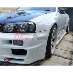 HSM Style Carbon Fiber Side Skirt Extension For Nissan R34 GTR 1998-2002
