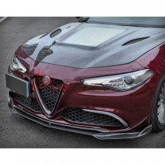 Carbon Fiber Hood With Glass For Alfa Romeo Quadrifoglio Giulia 2016-2023