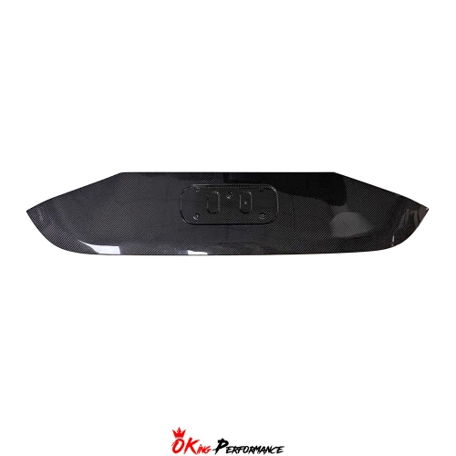 Carbon Fiber Trunk Central Trim License Plate For Alfa Romeo Giulia Quadrifoglio 2016-2023