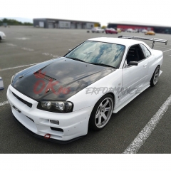 HSM Style Carbon Fiber Side Skirt Extension For Nissan R34 GTR 1998-2002