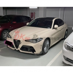 GTAM Style Half Carbon Fiber Front Bumper For Alfa Romeo Giulia 2016-2023