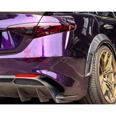 GTAM Style Carbon Fiber Rear Fender Wheel Flare Trim For Alfa Romeo Giulia 2016-2023