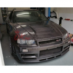GTT to GTR Nismo Z-tune Style Carbon Fiber Full Set Body Kits For Nissan R34 GTT 1998-2002