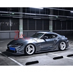 INGS Style Glass Fiber Side Skirt For Toyota GR Supra MK5 A90 A91 2019-2024