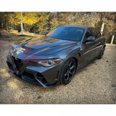 GTAM Style Half Carbon Fiber Front Bumper For Alfa Romeo Giulia 2016-2023