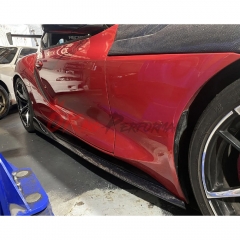 Varis Style Carbon Fiber Side Skirt Under Board For Toyota GR Supra MK5 A90 A91 2019-2024