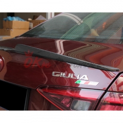 Quadrifoglio Style Carbon Fiber Rear Trunk Wing Spoiler For Alfa Romeo Giulia 2016-2023