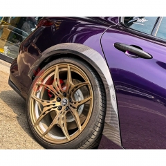 GTAM Style Carbon Fiber Rear Fender Wheel Flare Trim For Alfa Romeo Giulia 2016-2023