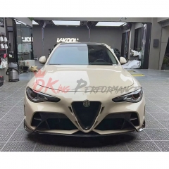 GTAM Style Half Carbon Fiber Front Bumper For Alfa Romeo Giulia 2016-2023