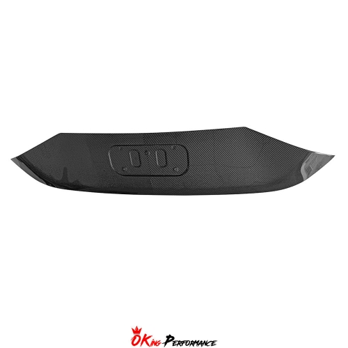 Dry Carbon Fiber Trunk Central Trim License Plate For Alfa Romeo Giulia Quadrifoglio 2016-2023