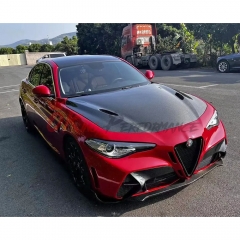 GTAM Style Half Carbon Fiber Front Bumper For Alfa Romeo Giulia 2016-2023