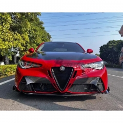 GTAM Style Half Carbon Fiber Front Bumper For Alfa Romeo Giulia 2016-2023