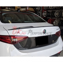 Carbon Fiber Trunk Central Trim License Plate For Alfa Romeo Giulia Quadrifoglio 2016-2023