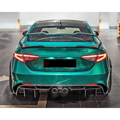 GTAM Style Half Carbon Fiber Rear Bumper For Alfa Romeo Giulia 2016-2023