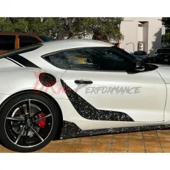 TRD Style Carbon Fiber Side Skirt For Toyota Supra MK5 A90 A91 GR 2019-2024