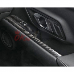 Dry Carbon Fiber Interiors Window Switch Panel Cover Trim Kits For Toyota Supra MK5 A90 A91 GR