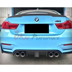 KT Style Dry Carbon Fiber Rear Diffuser For BMW M3 M4 F80 F82 F83 2014-2020