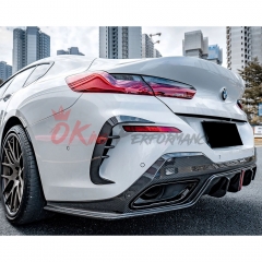 Karbel Style Dry Carbon Fiber Rear Bumper Canards For BMW 8 Series G14 G15 G16 2018-2025