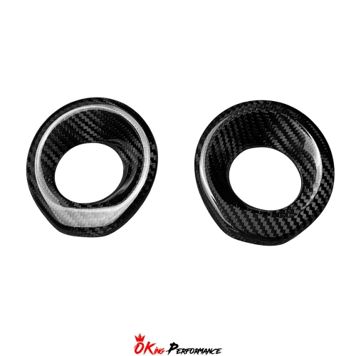 Dry Carbon Fiber Interiors Door Speaker Surround Trim Kits For Toyota GR Supra MK5 A90 A91 2019-2024