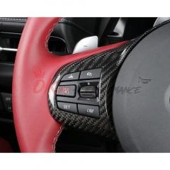Dry Carbon Fiber Interiors Steering Wheel Switch Panel Trim Kits For Toyota GR Supra MK5 A90 A91 2019-2024