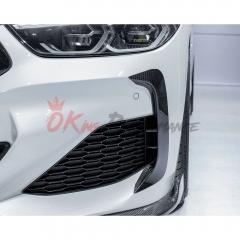 Karbel Style Dry Carbon Fiber Front Bumper Canards For BMW 8 Series G14 G15 G16 2018-2025