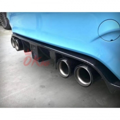 KT Style Dry Carbon Fiber Rear Diffuser For BMW M3 M4 F80 F82 F83 2014-2020