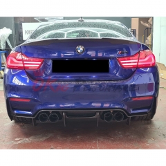 PSM Style Carbon Fiber Rear Diffuser For BMW M3 M4 F80 F82 F83 2014-2020