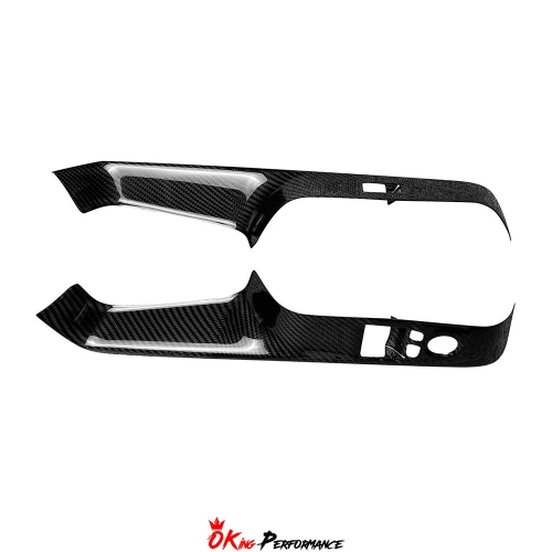 Dry Carbon Fiber Interiors Window Switch Panel Cover Trim Kits For Toyota Supra MK5 A90 A91 GR