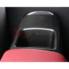 Dry Carbon Fiber Interiors Rear Armrest Console Storage Cover Kits For Toyota GR Supra MK5 A90 A91 2019-2024