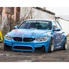 PSM Style Dry Carbon Fiber Front Lip With Under Lip For BMW M3 M4 F80 F82 F83 2014-2020