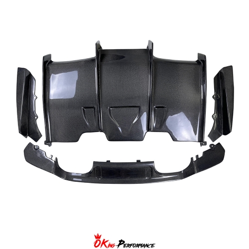 PSM Style Carbon Fiber Rear Diffuser For BMW M3 M4 F80 F82 F83 2014-2020
