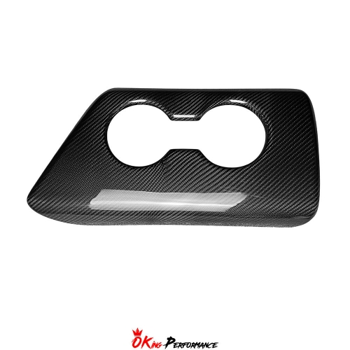 Dry Carbon Fiber Interiors Armrest Console Cup Holder Cover Kits For Toyota Supra MK5 A90 A91 GR