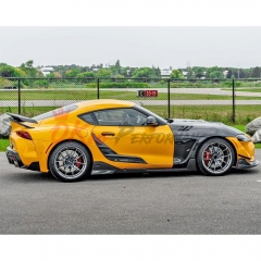 Toms Style Carbon Fiber Side Skirt For Toyota Supra MK5 A90 A91 GR 2019-2024