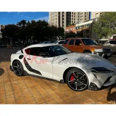 TRD Style Carbon Fiber Side Skirt For Toyota Supra MK5 A90 A91 GR 2019-2024