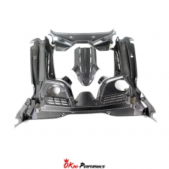 OEM Style Dry Carbon Fiber Engine Bay Dress Up Kit Set For Maserati MC20