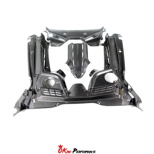 OEM Style Dry Carbon Fiber Engine Bay Dress Up Kit Set For Maserati MC20