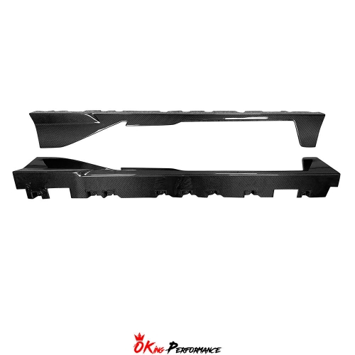 Toms Style Carbon Fiber Side Skirt For Toyota Supra MK5 A90 A91 GR 2019-2024