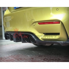 KT Style Dry Carbon Fiber Rear Diffuser For BMW M3 M4 F80 F82 F83 2014-2020