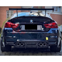 PSM Style Dry Carbon Fiber Rear Diffuser For BMW M3 M4 F80 F82 F83 2014-2020