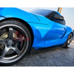 TRD Style Carbon Fiber Side Skirt For Toyota Supra MK5 A90 A91 GR 2019-2024