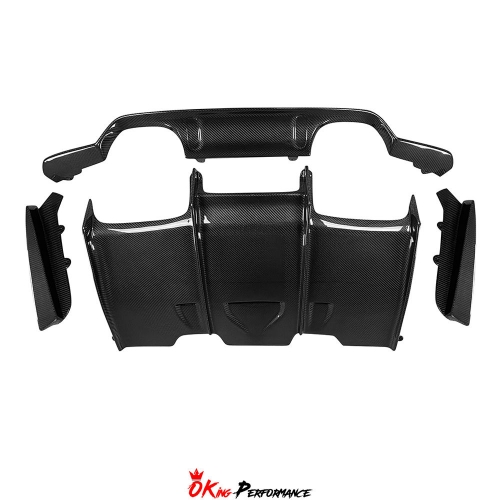 PSM Style Dry Carbon Fiber Rear Diffuser For BMW M3 M4 F80 F82 F83 2014-2020