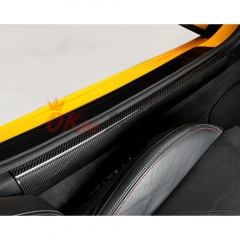 Dry Carbon Fiber Door Sill Pedal Strip For Toyota GR Supra A90 A91 MK5 2019-2024