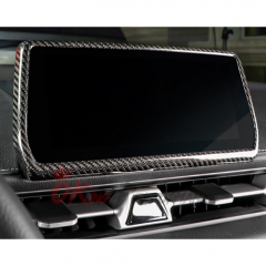 Dry Carbon Fiber Center Interiors Kits Console Screen Trim Frame Cover For Toyota GR Supra A90 A91 MK5 2019-2024