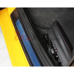 Dry Carbon Fiber Door Sill Pedal Strip For Toyota GR Supra A90 A91 MK5 2019-2024